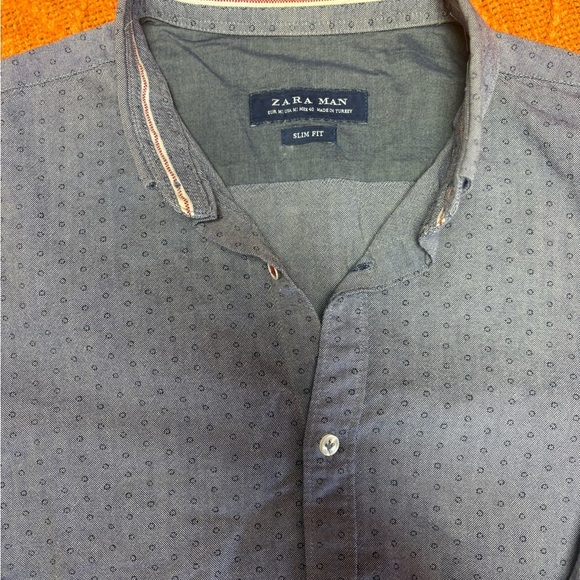 Zara Gray Casual Button Down Shirt - Picture 6 of 6